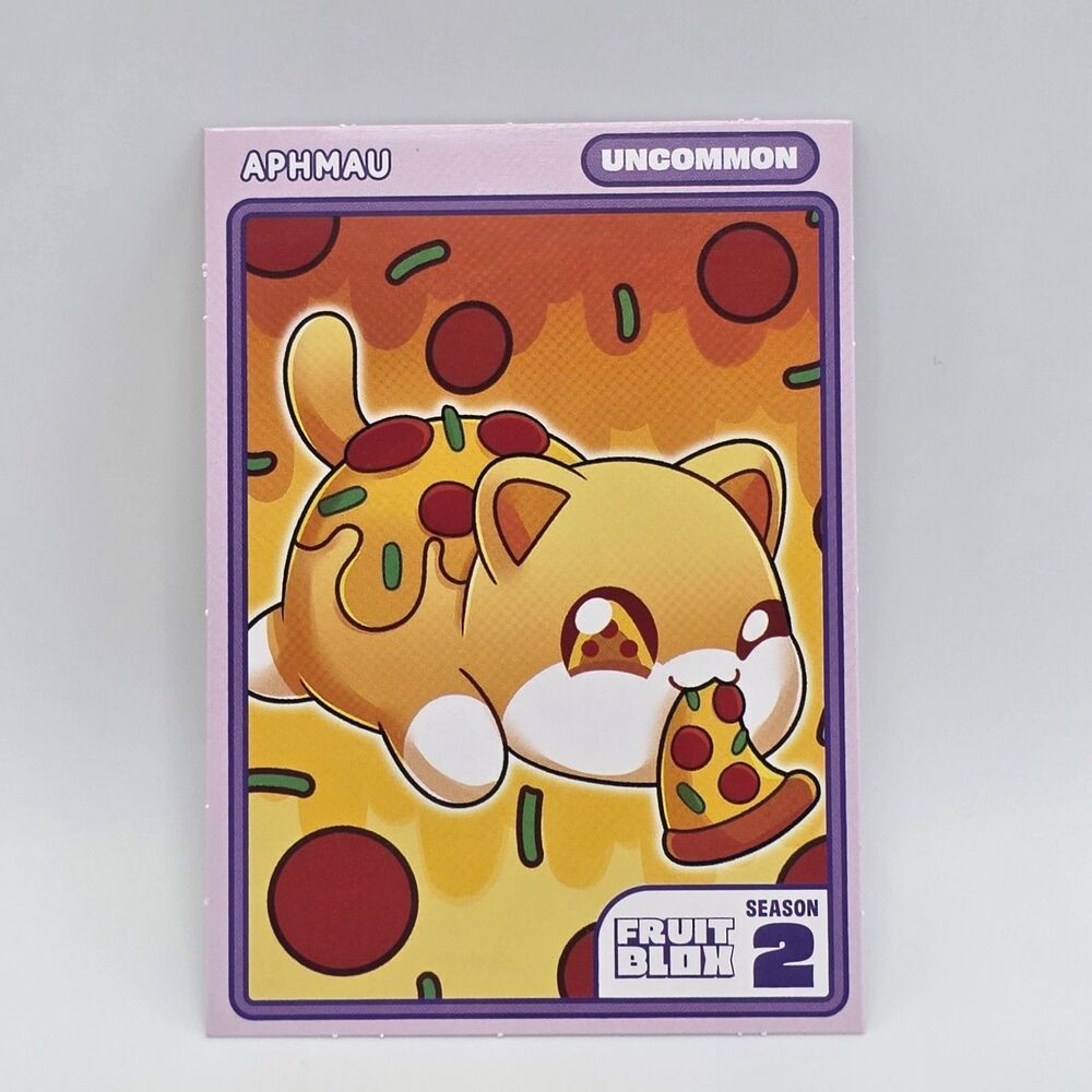 Aphmau Meemeows Pizza Noi Cat fruit blox season 2 trading cards